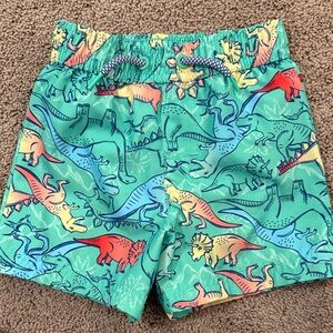 Wonder Nation Green Dinosaur Print Kids Shorts